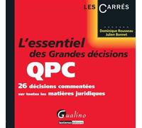 L'essentiel des grandes décisions qpc 26 décisions commentées sur toutes les matières juridiques - Julien Bonnet - Gualino Eds - Poche - Etude