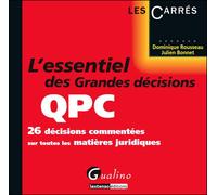 L'essentiel Des Grandes Décisions Qpc - 26 Décisions Commentées Sur Toutes Les Matières Juridiques