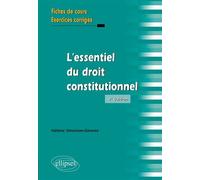 L'essentiel du droit constitutionnel Fiches de cours et cas - Hélène Simonian-Gineste - Ellipses - broché - Etude