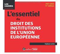L'essentiel du droit des institutions de l'Union européenne: UNE PRESENTATION EXHAUSTIVE DES INSTITUTIONS DE L UNION EUROPEENNE