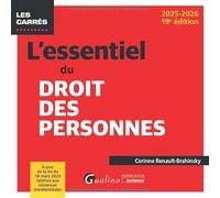 L'essentiel du droit des personnes: À jour de la loi du 18 mars 2024 relative aux violences intrafamiliales (2024-2025)