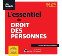 L'essentiel du droit des personnes: À jour de la loi du 18 mars 2024 relative aux violences intrafamiliales (2024-2025)