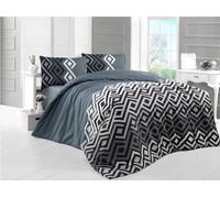 L'Essentiel Linge de Maison, Yaren, ensemble housse de couette king size (FR), 65 % COTON / 35 % POLYESTER, gris, 240 x 220 cm