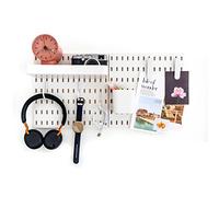 L'essentiel Set 2 Panneaux perforés Blancs 28x28cm - Organisation Murale modulable