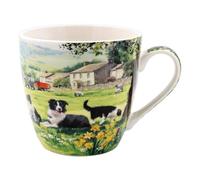 lesser and pavey- Tasse à Petit-déjeuner en céramique | Motif Collie et Mouton | 1 pièce Mug, LP94725, Multicolore, 1 Count (Pack of 1)