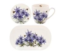 Lesser & Pavey Bee-Tanical Ensemble tasse et dessous-de-verre Motif floral Bergamote, Tulipe, Chardon, Magnolia (chardon)