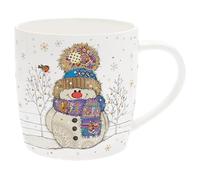 Lesser & Pavey Bug Art Mug bonhomme de neige pour boissons chaudes | Tasses à café réutilisables en porcelaine fine pour la cuisine et la maison | Tasses à thé imprimées durables pour toutes les