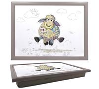 Lesser & Pavey Bug Art Sasha Plateau pour Servir la Nourriture et Le Petit déjeuner | Plateaux Confortables avec Coussin Poire pour collations et dîners | Plateau de Service Durable pour Manger sur