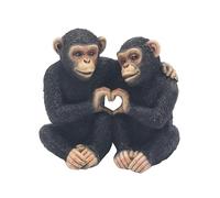 Lesser & Pavey Cheeky Monkeys Twin Heart | Décoration d'intérieur avec Deux singes dans Un cœur | Figurine ludique pour étagères ou cheminées Idée pour Les Amoureux des Animaux et de la Maison