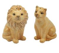 Lesser & Pavey Ensemble salière et poivrière en céramique pour tous les types de cuisine Motif lion et lionne