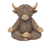 Lesser & Pavey Figurines et Ornements de Noël Happy Highland Cow Yoga Moo pour la Maison et Le Bureau | Accessoires décoratifs pour l'intérieur et l'extérieur | Joli Cadeau pour Homme et Femme