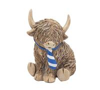 Lesser & Pavey Figurines Happy Highland avec Cravate de Vache Highland pour décoration d'intérieur | Ornement idéal pour Homme et Femme | Joli Centre de Table et Accessoires de Salon