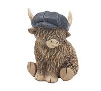 Lesser & Pavey Figurines Happy Highland Vache Plate pour décoration d'intérieur | Ornement idéal pour Homme et Femme | Joli Centre de Table et Accessoires de Salon