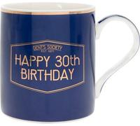 Lesser & Pavey Fine China Gents Society Happy 30th Tasse SG17725 (Taille unique) (Bleu)