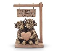 Lesser & Pavey Hughie Figurine Vache des Highlands Ensemble pour la maison et le bureau | Décoration d'intérieur cadeau pour homme et femme | Belle figurine pour intérieur et extérieur | Décoration de