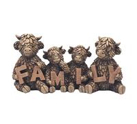 Lesser & Pavey Hughie Figurines de Famille de Vaches des Highlands pour décoration d'intérieur | Ornement idéal pour Homme et Femme | Joli Centre de Table et Accessoires de Salon