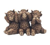 Lesser & Pavey Hughie Figurines de Vaches des Highlands pour décoration d'intérieur | Ornement idéal pour Homme et Femme | Joli Centre de Table et Accessoires de Salon, Marron