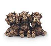 Lesser & Pavey Hughie Figurines de Vaches des Highlands pour décoration d'intérieur | Ornement idéal pour Homme et Femme | Joli Centre de Table et Accessoires de Salon, Marron