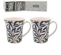 Lesser & Pavey Lot de 2 grandes tasses à café en céramique pour la maison ou le travail Motif branche de saule