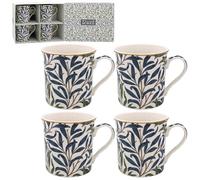 Lesser & Pavey Lot de 4 grandes tasses à café en céramique pour la maison ou le travail Motif branche de saule