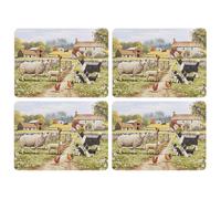 Lesser & Pavey Lot De 4 Sous-plats Liège Collie & Mouton Multicolore