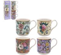 Lesser & Pavey Lot de 4 tasses empilables | Design britannique pour toutes les cuisines | Tasses empilables pour cuisines modernes avec de jolis motifs (Kilburn Stacking S4)