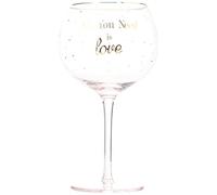 Lesser & Pavey LP44173 Grand ballon à gin décoré avec inscription « All You Need is Love » Doré 700 ml