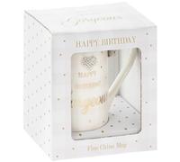 Lesser & Pavey Mad Dots Mug Happy Birthday Gorgeous