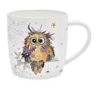 Lesser & Pavey Otto Owl Mug en céramique pour la maison ou le travail | Tasses au design haut de gamme pour toutes les occasions | Conçu par Bug Art Lovely Mugs pour le thé, le café et les boissons