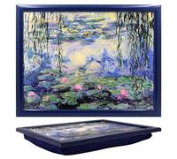 Lesser & Pavey Plateau rembourré avec Coussin rembourré pour Ordinateur Portable, Boissons, Nourriture, Petit-déjeuner, pour la Maison et Le Bureau - Claude Monet
