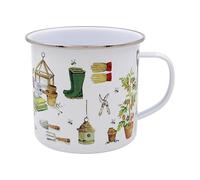 Lesser & Pavey Tasse à café 450 ml en étain avec doigts verts, pour les amateurs de jardin, outil de jardinage, Vert