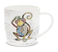 Lesser & Pavey Tasse à café en céramique pour la maison ou le travail | Grandes tasses pour boissons chaudes | Tasses à thé et café Monty Monkey - Bug Art