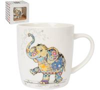 Lesser & Pavey Tasse à café en céramique pour la maison ou le travail | Grandes tasses pour boissons chaudes | Tasses à thé et café - Eddie Elephant