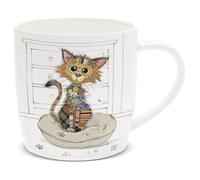 Lesser & Pavey - Tasse à café en céramique pour la maison ou le travail - Grandes tasses pour boissons chaudes - Tasses à thé et café - Motif chaton Kimba