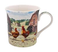 Lesser & Pavey Tasse à café en céramique pour la maison ou le travail Motif coq et poule