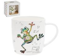 Lesser & Pavey Tasse à café en céramique pour la maison ou le travail Motif grenouille Freddy Frog