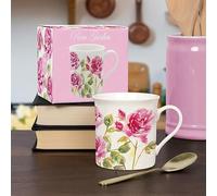 Lesser & Pavey Tasse en porcelaine fine - Rose Garden - de la collection Leonardo