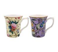 Lesser & Pavey William Kilburn Lot de 2 tasses à café en céramique pour la maison ou le travail | Ensemble de tasses au design de qualité supérieure pour toutes les occasions | Jolies tasses pour thé,
