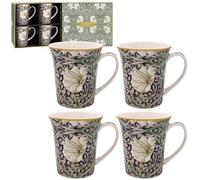 Lesser & Pavey William Morris Midnight Pimpernel Lot de 2 ou 4 tasses assorties en céramique avec coffret cadeau