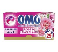 OMO - Lessive liquide en capsules 3 en 1 Rosir de Plaisir - 87 lavages - Rose et Lilas Blanc - propreté éclatante & parfum longue durée aux essences naturelles (lot de 3x29)
