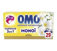OMO - Lessive liquide en capsules 3 en 1 Oui pour Tahiti - 87 lavages - Monoi - propreté éclatante & parfum longue durée aux essences naturelles (lot de 3x29)