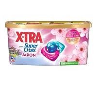 Lessive Capsules - Super Croix par X•Tra - Trio-Caps - Japon - Fleurs de Cerisier & Thé Vert