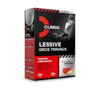 Lessive Clario Spéciale Gros Travaux & Bricolage - Une Lessive 2x plus Concentrée et Puissance pour Préparer tous les Supports - Fabriquée en France