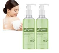 Lessive corporelle profondément hydratante pour femme - Gel douche au jasmin - Formule antibactérienne et hydratante avec mousse - Apaise la peau sèche - Avec extrait de jasmin (2 pièces)
