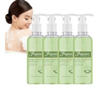 Lessive corporelle profondément hydratante pour femme, gel douche au jasmin, formule antibactérienne et hydratante avec mousse, apaise la peau sèche, avec extrait de jasmin (4 pièces)