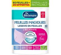 Lessive DR BECKMANN Feuilles Magiques - L'Eclatante x80 lavages (60+20)