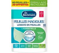 Lessive DR BECKMANN Feuilles Magiques - L'Essentielle x80 lavages (60+20)