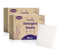 Lessive en Feuille, Lessive Feuille Hypoallergénique, Sans Plastique, Biodégradable, Lessive enFeuille pour Machine à Laver, Lessive Main Voyage, Pour Tous les Textiles et Couleur, 60 Feuilles