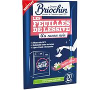 Lessive en feuilles - Au savon noir - Parfum floral - 20 feuilles - Briochin