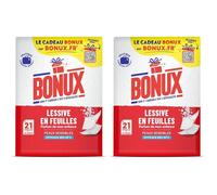 Lessive en Feuilles Parfum de mon enfance Format pratique & léger Adapté aux peaux sensibles Efficace dès 20°Pour linge Blanc(2PC)
